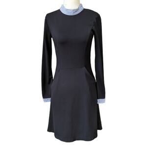 Slate & Willow Striped Trim Ponte Dress 2